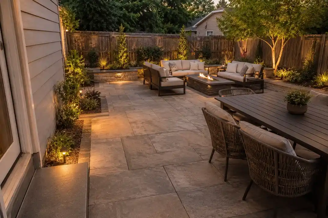 Bare entrance with dead grass